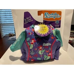 Puddle Jumper 2 in 1‎ Life Jacket Rash Guard Kids Mermaid Crab UPF 50+